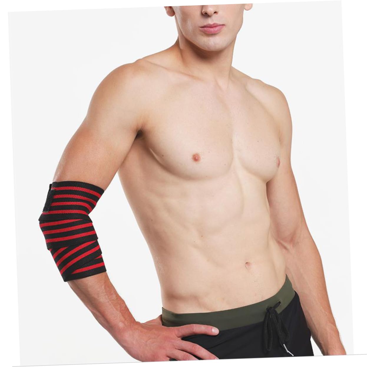 OUNONA 1Pair Elbow Bandage Support Strap Thickened Protective Elbow Wrap for Fitness Sports Comfortable Cloth Material for Daily Activities Gym Use