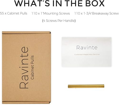 Miniatura 127 de Ravinte - 30 manijas de acero inoxidable para armario de cocina, 5 pulgadas de largo, agujero de 3 pulgadas, rosado