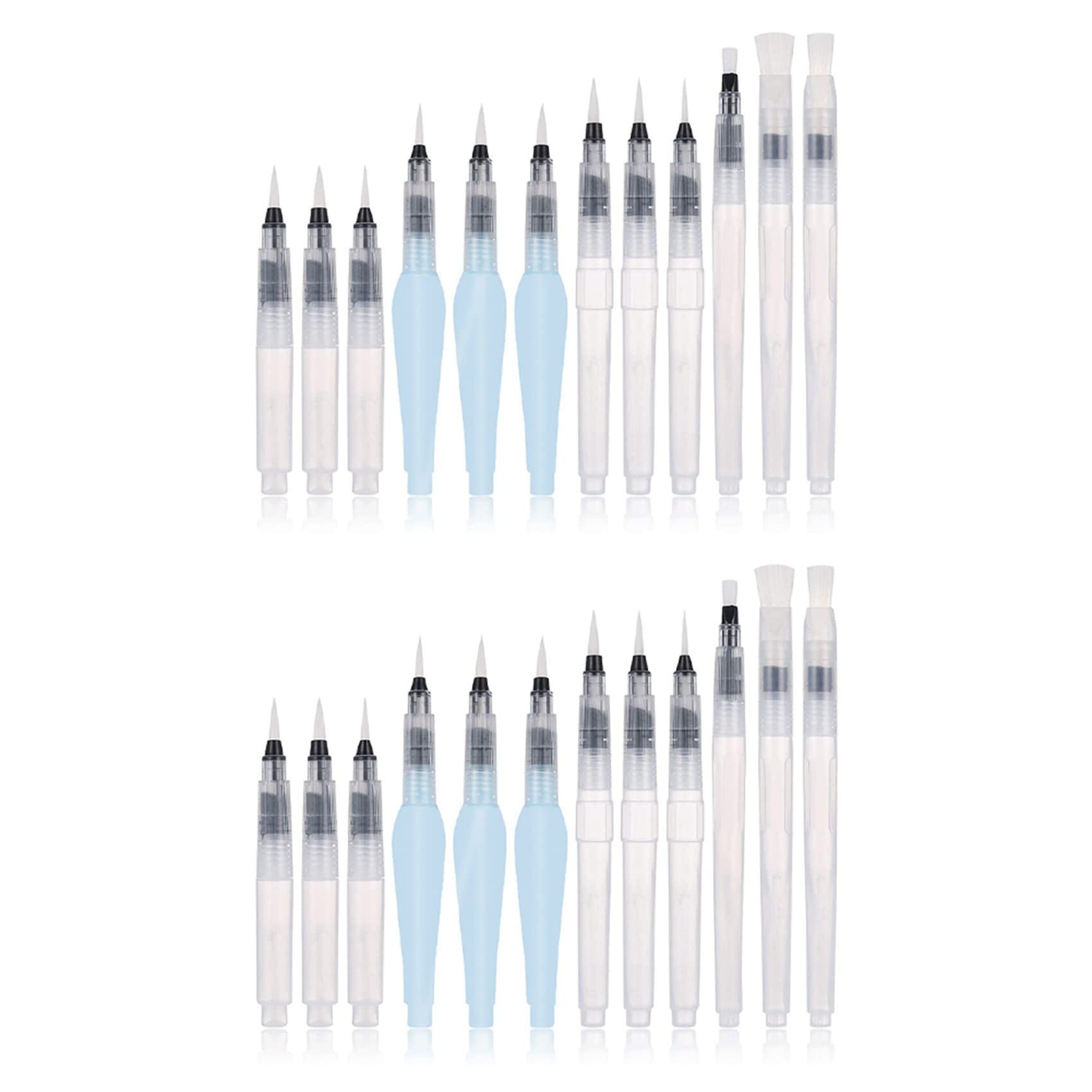 Jnchdghwa Watercolour Brush Pens Set,24 Pack Water Brush Pens Refillable Aqua Paint Brushes Ink and Water Brush Pens Art Supplies
