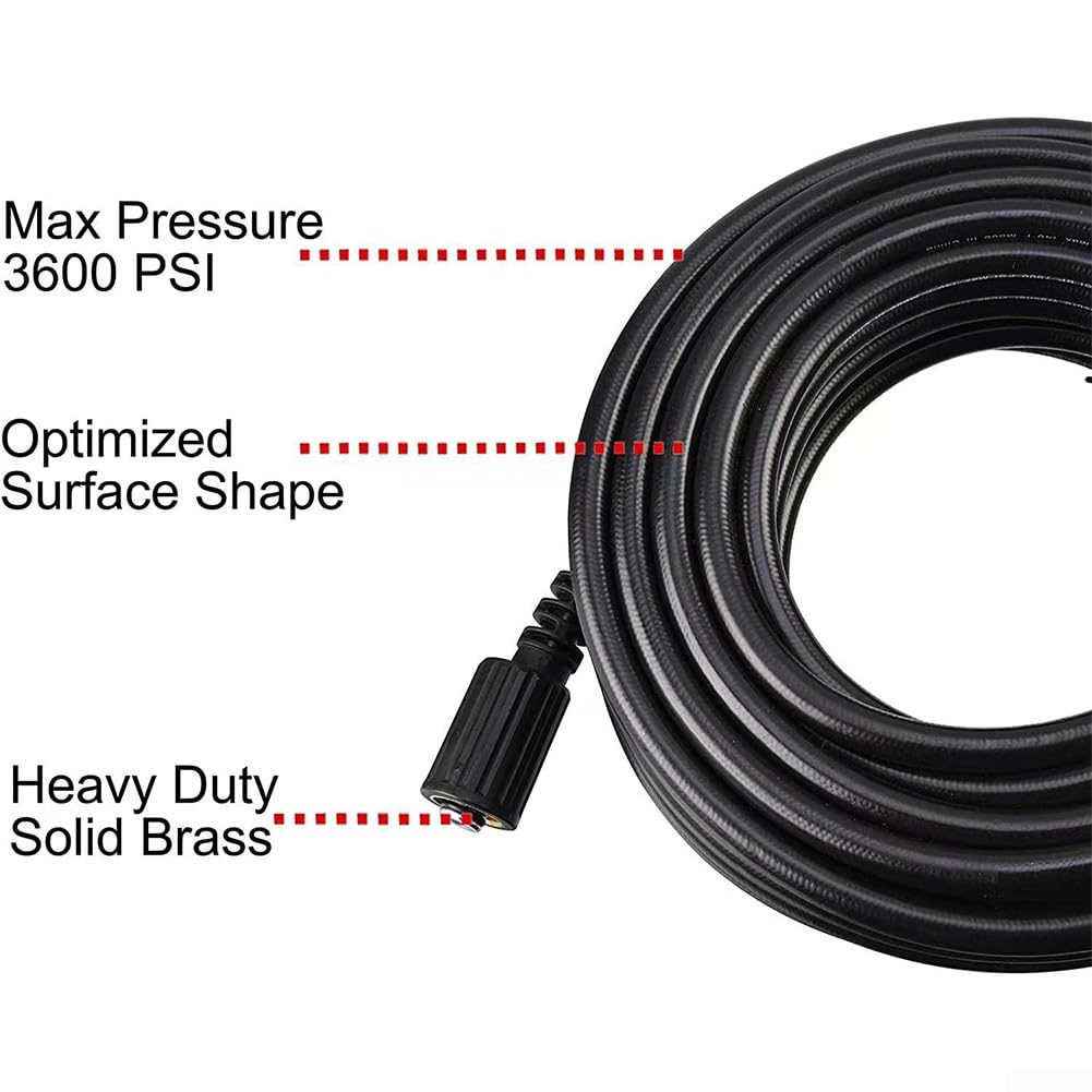 Manguera de lavado a presión, 10 m/15 m con conector M22 para Karcher, manguera de extensión de cobre M22-14 para máquina de limpieza de agua (10 m)