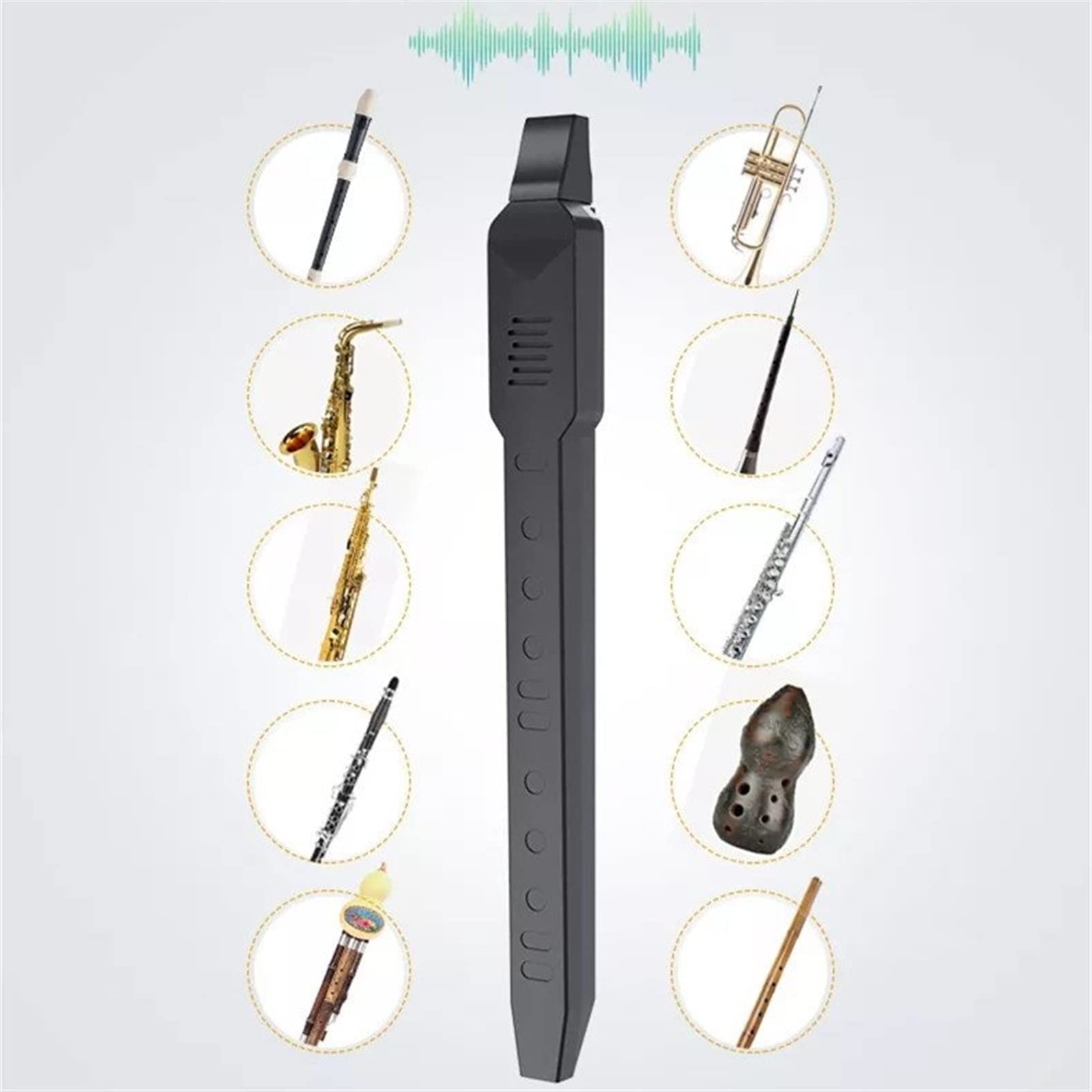 cyfrowy instrument dęty Mini Kieszonkowy Cyfrowy Elektroniczny Saksofonowy Instrument Dęty Do Imitacji Różnych Dźwięków Instrumentów (Color : 3/4)