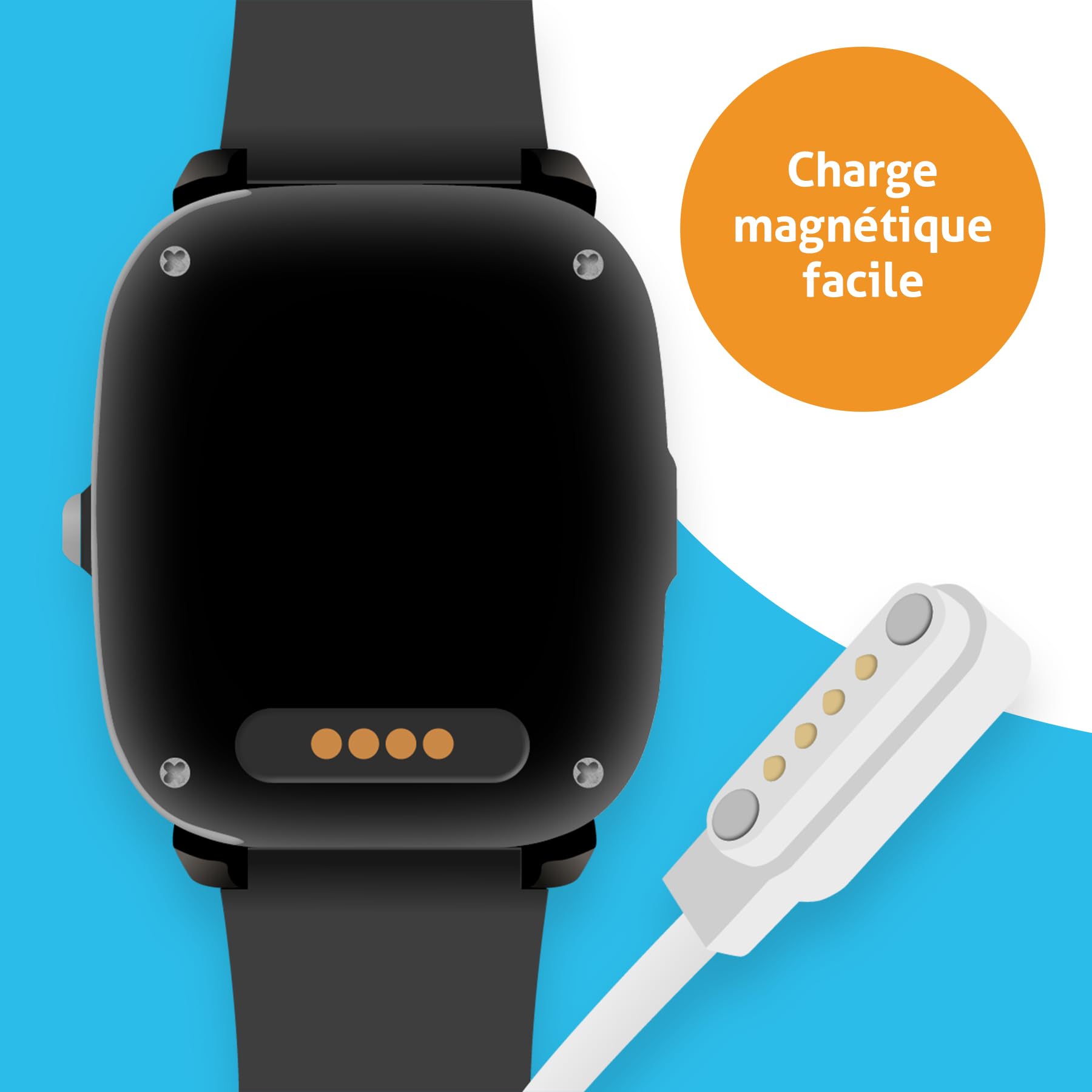 Spotter GPS Watch Explorer - Smartwatch étanche avec Suivi GPS, Alarme SOS, Appel, caméra, Chat, Compteur de Pas - Périodes d'utilisation à coût Fixe, sûre pour Les Enfants, Noir