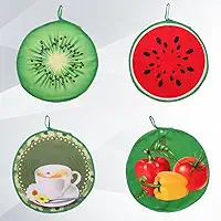 Toalhas de cozinha com laço para pendurar, conjunto de 4, panos de prato de mola de algodão para secar pratos, 25,4 x 25,4 cm, decoração de casa de fazenda, verde