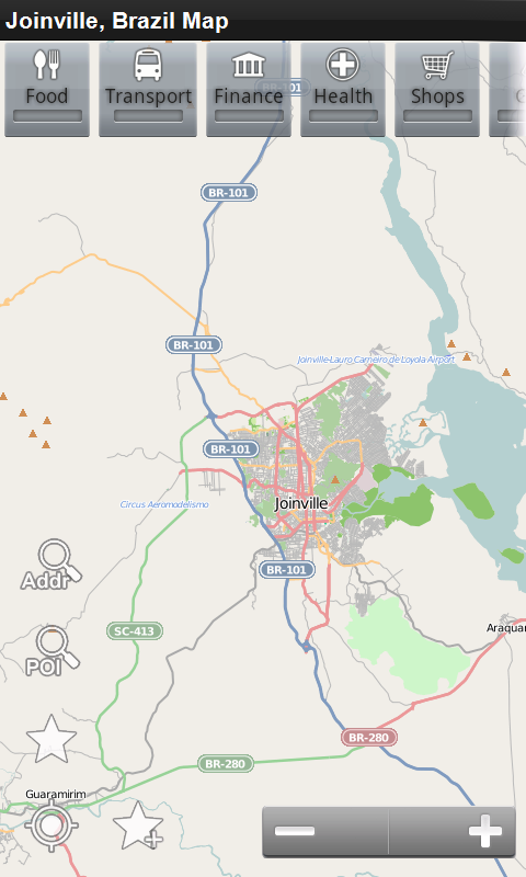 Mapa Joinville Joinville Brazil Map