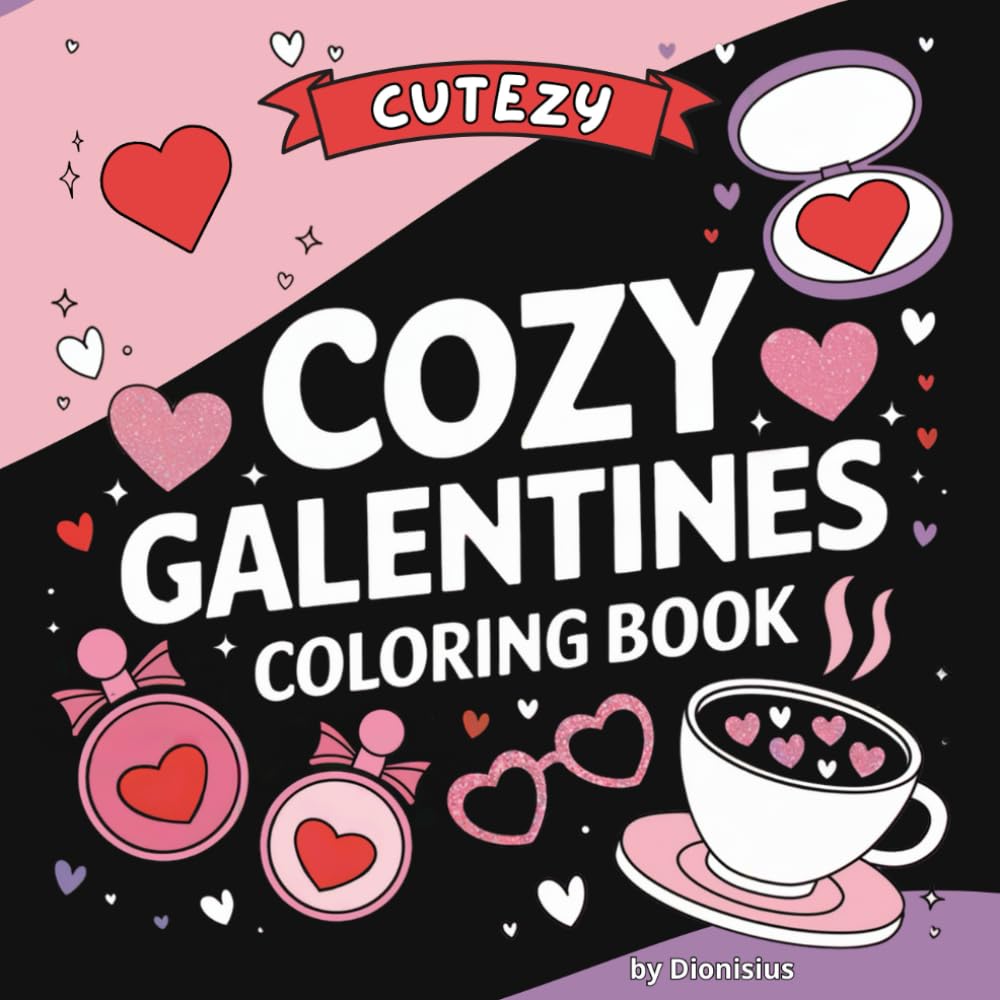 Galentines Day Cute n Easy Coloring Book: a fun and fabulous activity book packed with adorable, bold-line illustrations of all things glam (Cutezy Coloring)