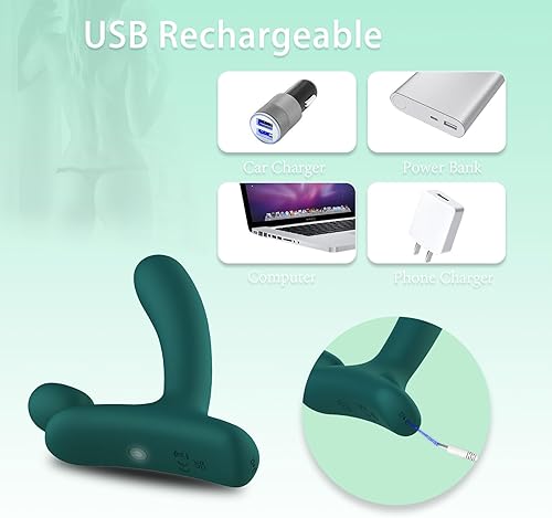 Miniatura 5 de Vibrador anal de próstata para el punto G del clítoris, estimulador masajeador vaginal vibratorio 2 en 1 con 10 modos de vibración, control remoto