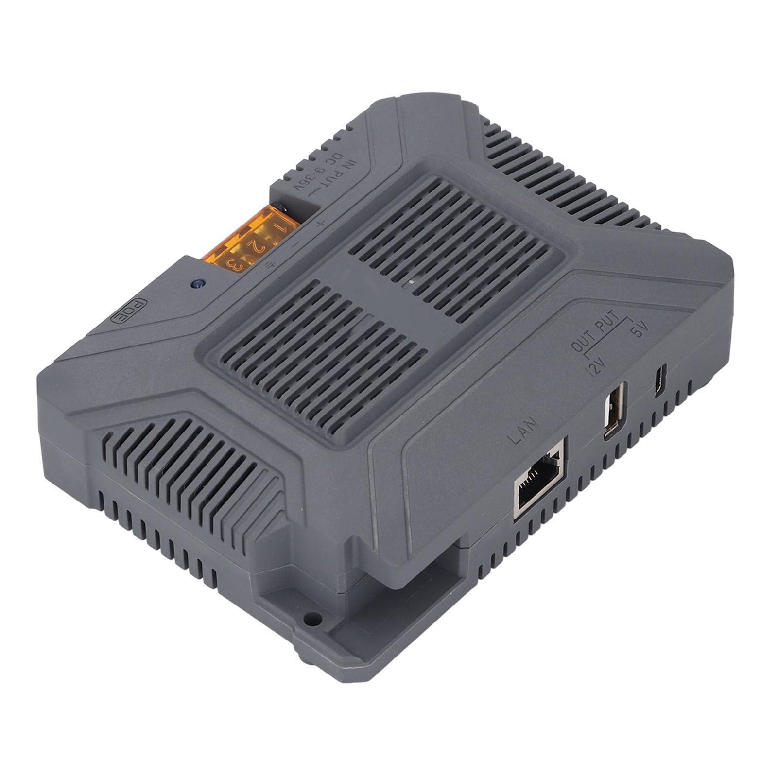 Hyuduo Iniettore PoE GigE 200 W con Uscita USB Tipo C per Reti Ad Alta velocità, Ideale per Streaming Video e Sistemi Satellitari, Ingresso DC9-36V, Protezione ±8 KV