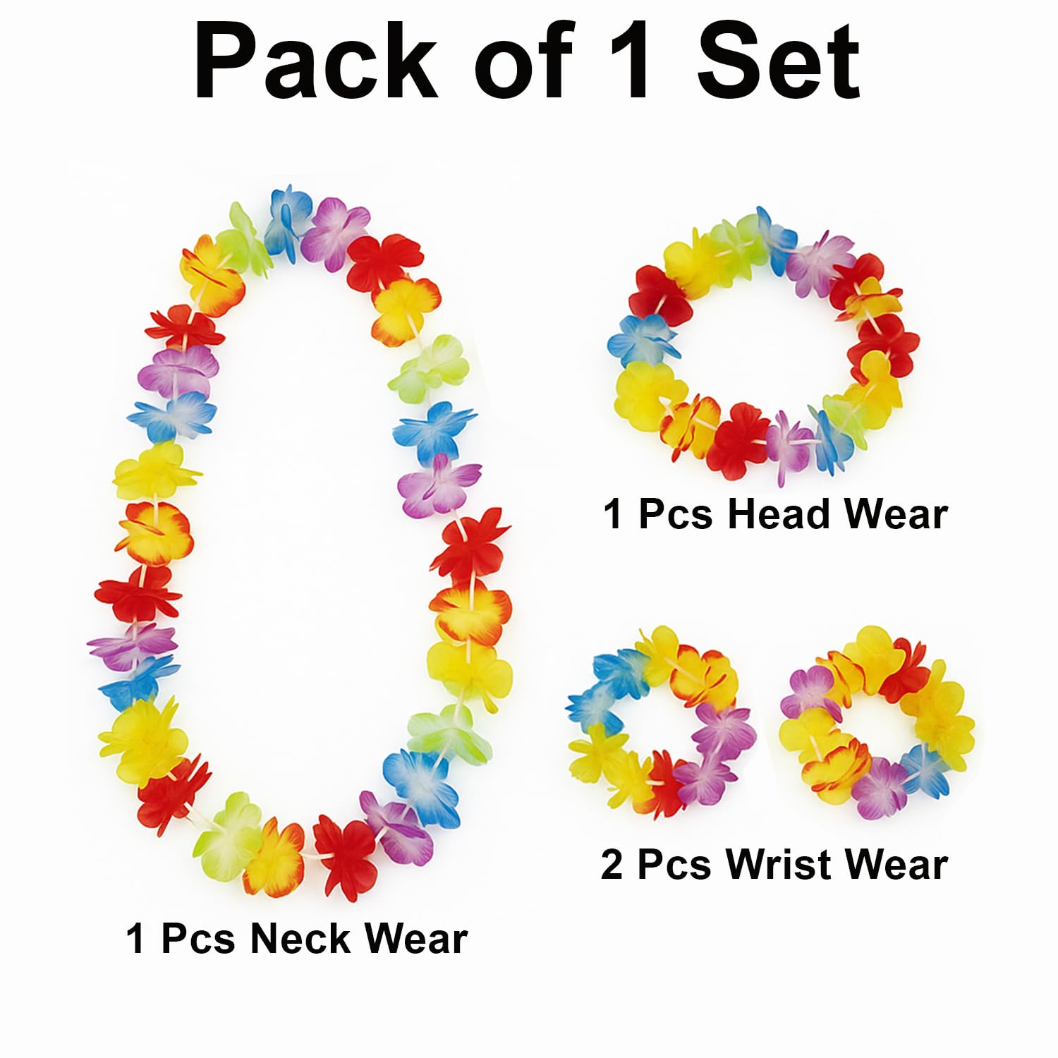 Hawaiian Lei Set - Beach Party Decorations -3