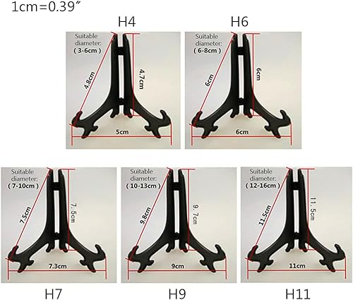 Miniatura 3 de Soporte de exhibición de plástico negro de 22.5345 pulgadas, soporte de exhibición de almacenamiento, marco de fotos, pedestal, coleccionables,