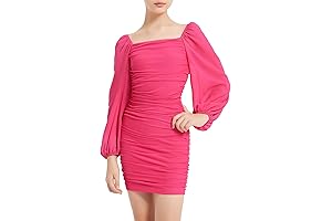 Eye-Catching Ruched Bodycon Dress for Young Fashionistas