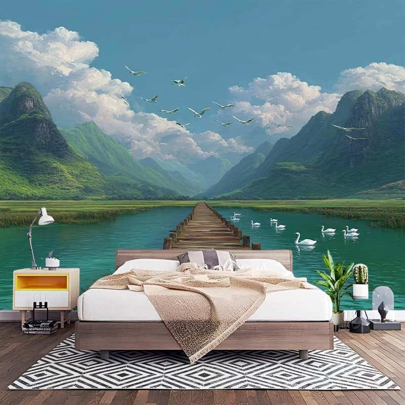 Poster mural panoramique lavable et résistant pour décoration - 3