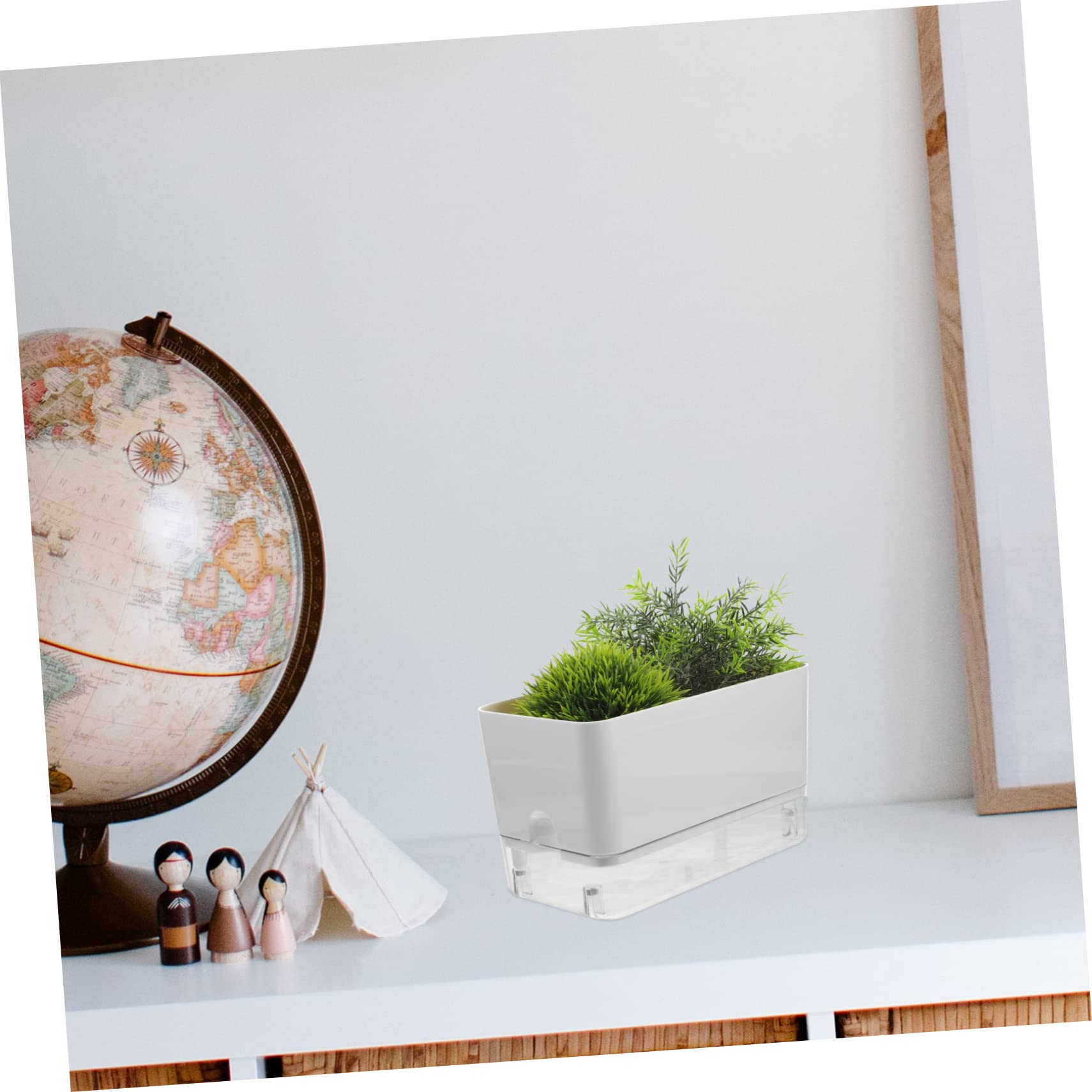 Milisten 2pièces Pot De Fleurs Auto-Irrigation Transparent à Double De Conteneurs pour Plantes Intérieur pour Maison Bureau Et Jardin