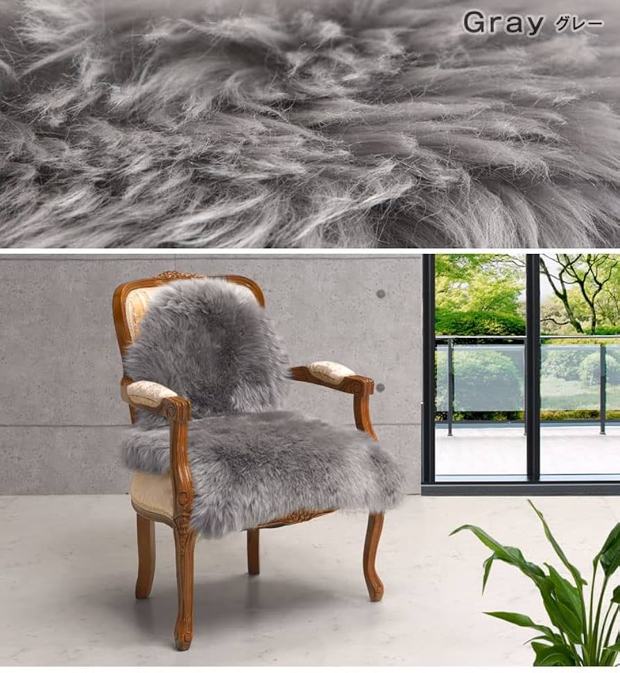 Amazon｜タンスのゲン ムートンラグ 天然 毛皮 約60×90cm 1匹物 ラグ