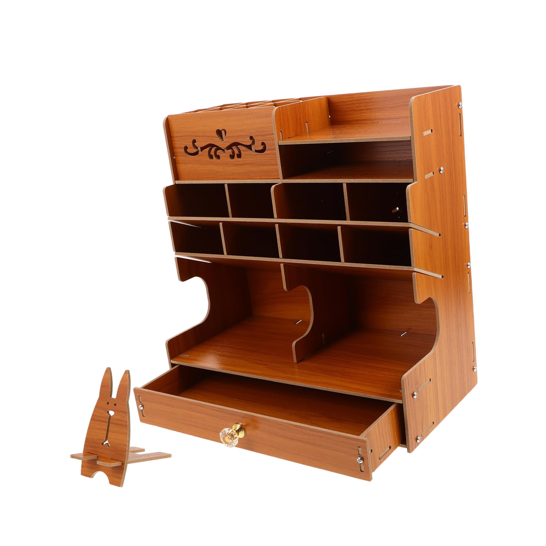 VILLCASE Caja De Almacenamiento Para Porta Bolígrafos De Madera Organizador De Oficina Para Papelería Marcadores Bolígrafos Lápices De Colores Escritorio