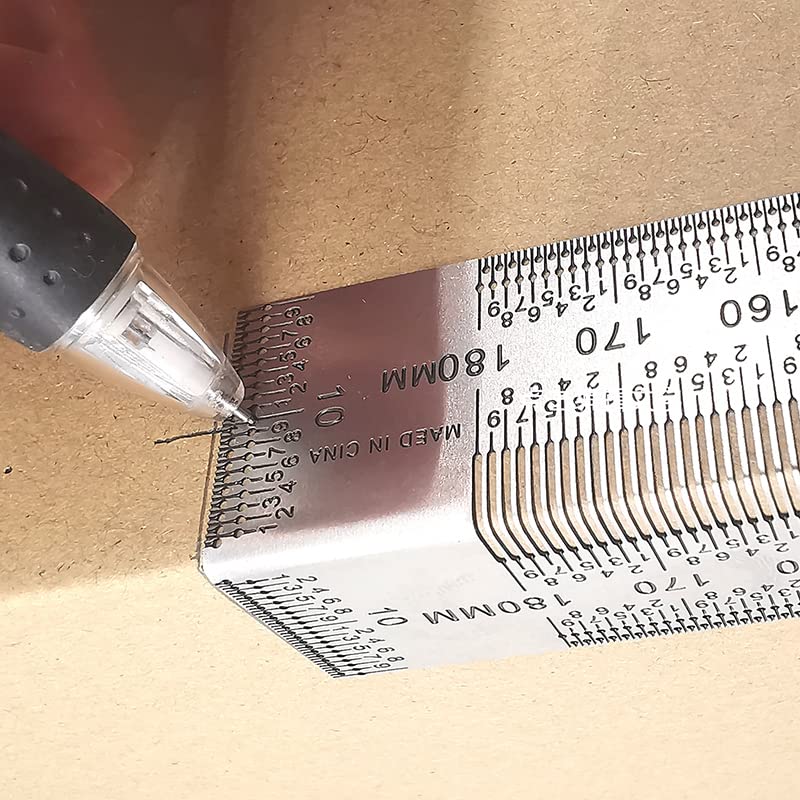 Hochpräzises T-Typ-Winkellineal Holzbearbeitungs-Aluminiumlegierungs-Anreißer, der Zimmermanns-Markierlehre-Tischler-Werkzeuge misst(400mm)