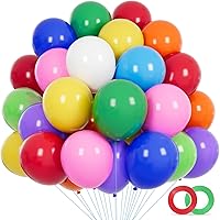 Vista 53 de Globo rojo 110 piezas, globos de látex rojos de 12 pulgadas para cumpleaños, Día de San Valentín, boda (con 2 cintas).