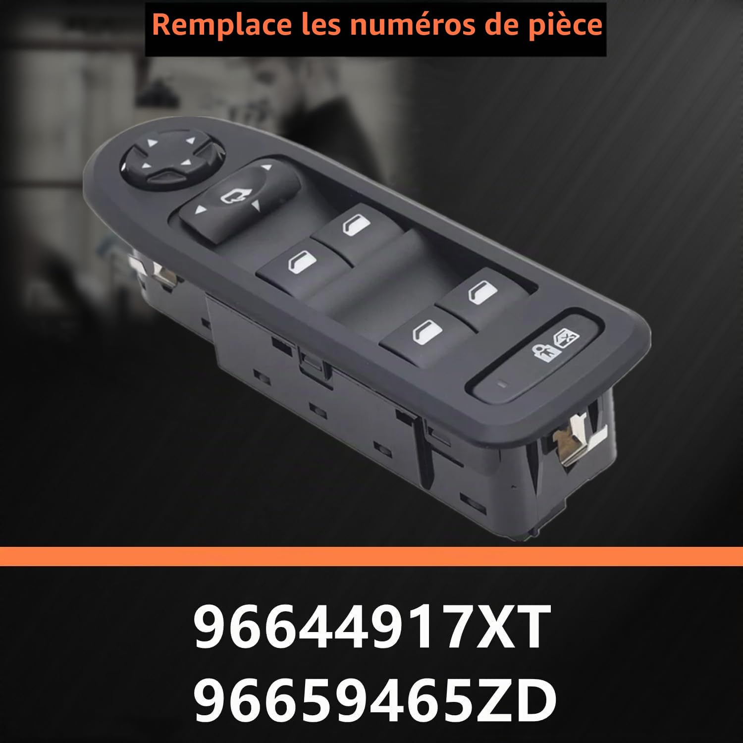 32 broches Pliable électriquement Interrupteur de commande de lève-vitre pour Peugeot 308 2007-2013 508 Citroën C 96644917XT 96659465ZD