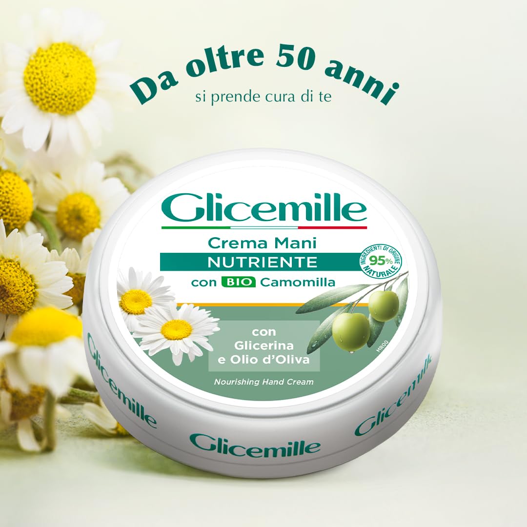 GLICEMILLE | Crema Mani Nutriente, Giara, 100ml | Con Glicerina e Olio di Oliva