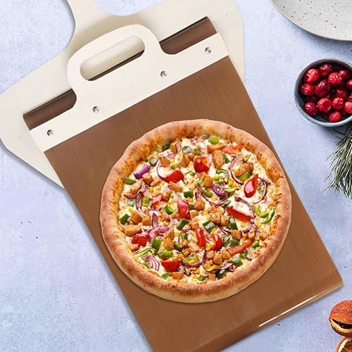 Miniatura 6 de QWLWBU Pala deslizante de pizza Pala Pizza Scorrevole,La cáscara de pizza que transfiere la pizza perfectl,Pala de pizza deslizante para