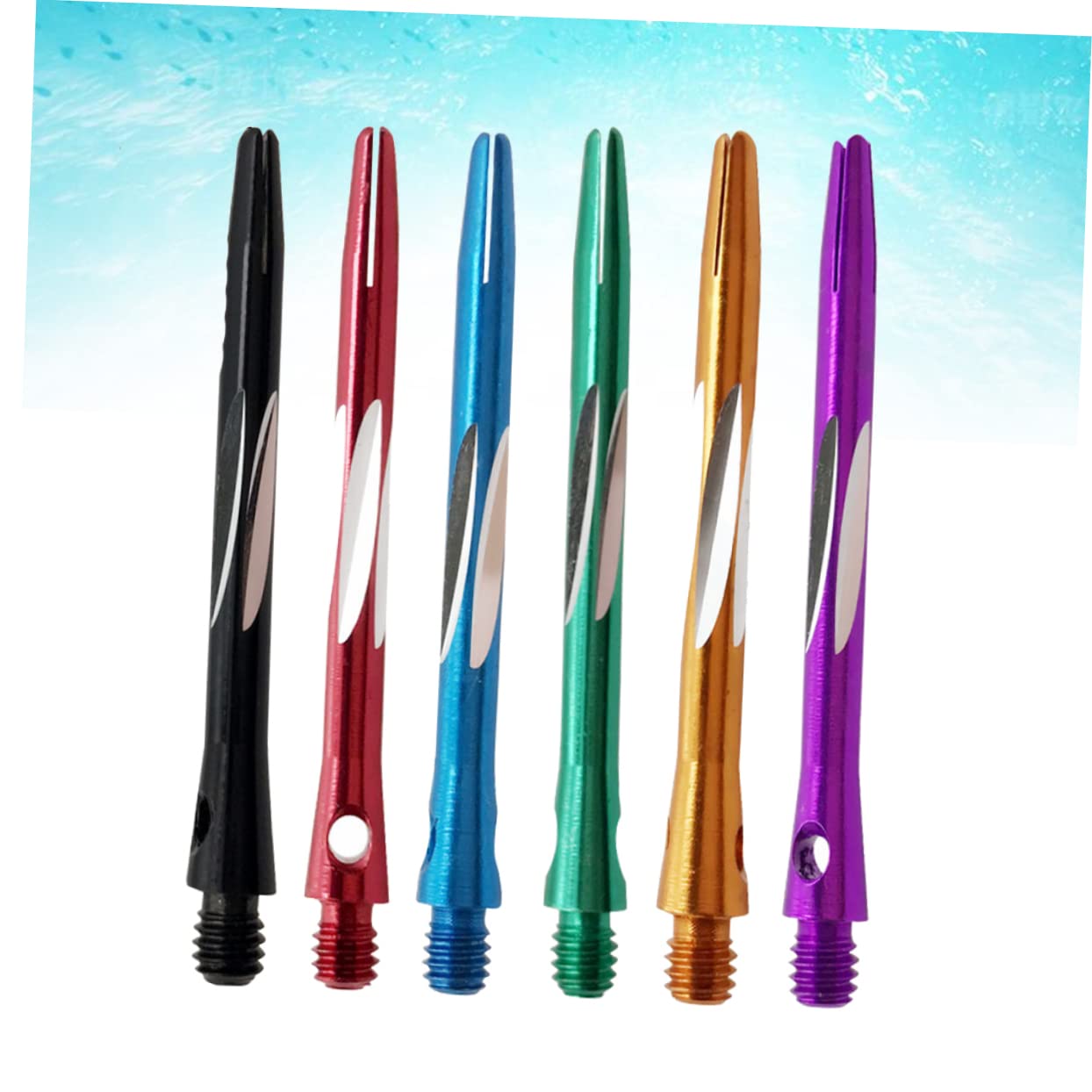 NAMOARLY Metal Shafts 6pcs Set Aluminum 48mm Shafts and Accessories 2ba Thread for Flights