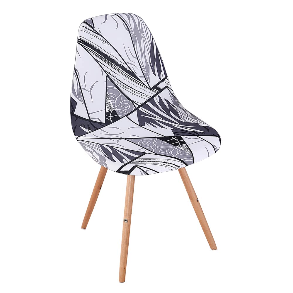 Coprisedie Scandinavo 4/6 Pezzi Coprisedie Sala da Pranzo Elasticizzato Fodere per Sala da Pranzo Cucina Coprisedia con Schienale Stampata