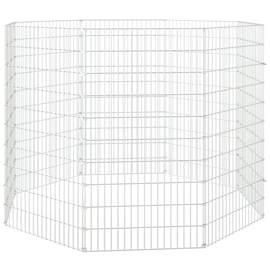 INLIFE Kaninchenkäfig 8 Paneele 54x100 cm Verzinktes Eisen,5,9 KG,171582