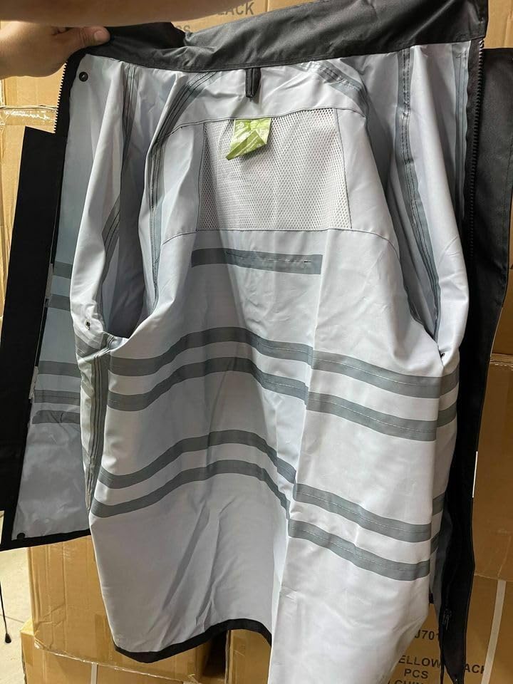 Safety Rain-suit, Rain Jacket With Hoodie and Rain Pants4