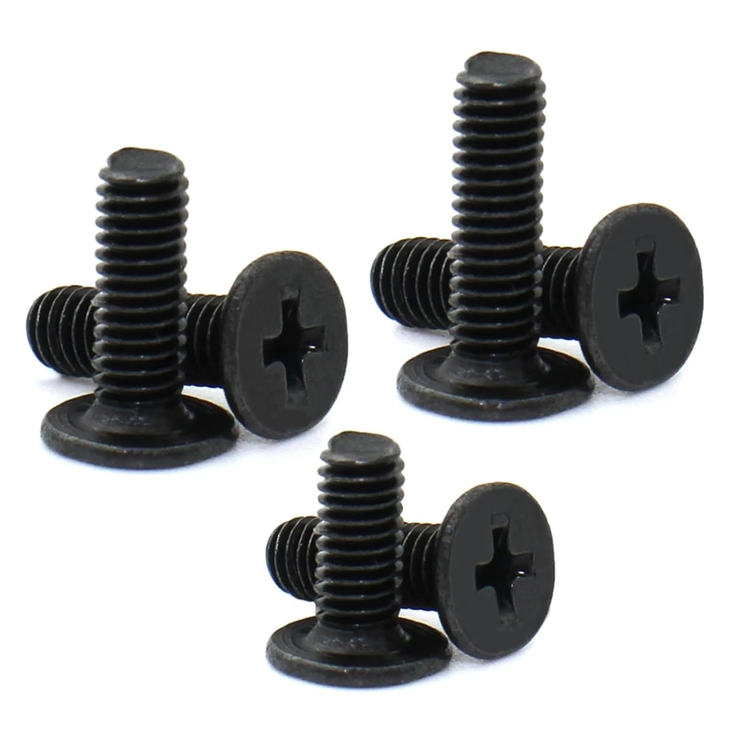 M2 M2.5 M3 M4 8/9/10/12mm Black Carbon Steel Phillips Cross Flat Wafer Head Screw Bolt 50Pcs(9mm,M4 (50pcs))