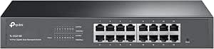 TP-Link 16 Port Gigabit Easy Managed Switch, VLAN, Auto Loop Prevention, IGMP Snooping, Fanless, Managed by Omada, Durable Metal with Shielded Ports