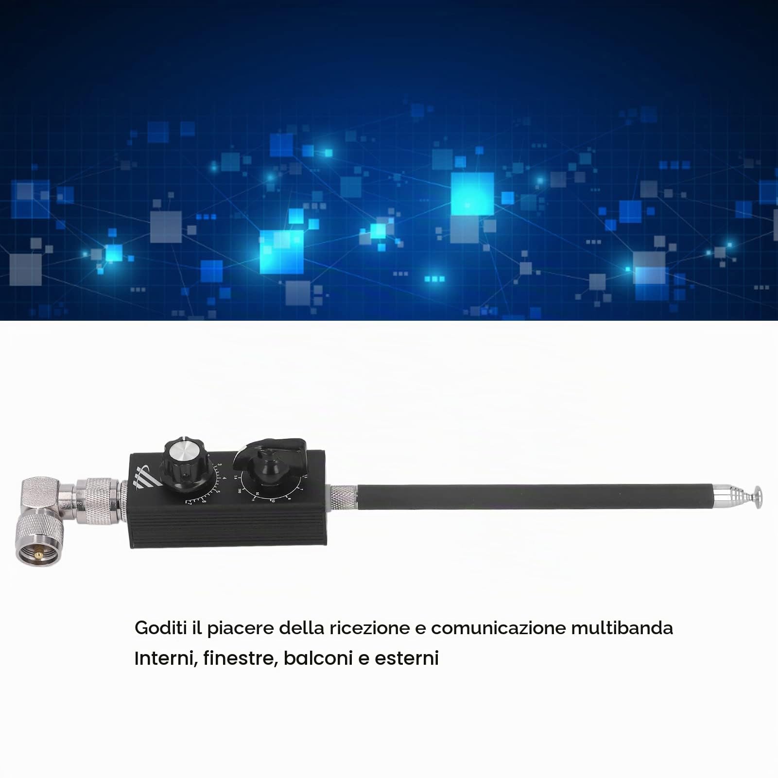Antenna QRP a Onde Corte, Antenna Portatile QRP HF a Banda Intera Sintonizzata, Antenna FM Aviation UV a Piccolo per la Trasmissione della Ricezione del Segnale