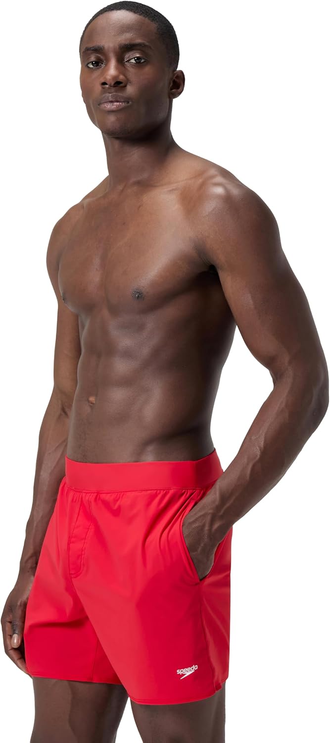 Speedo Men's Swim Trunk Mid Length Lookout Solid