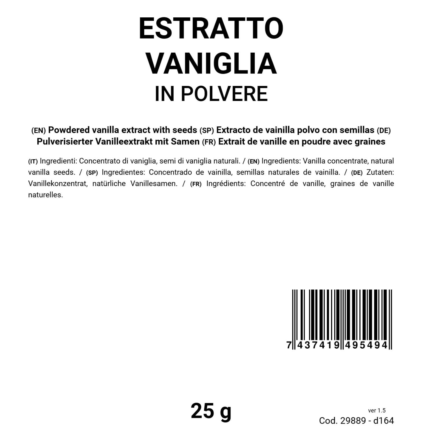 Bongiovanni Bontà Naturali Estratto di vaniglia in polvere con semi 25g