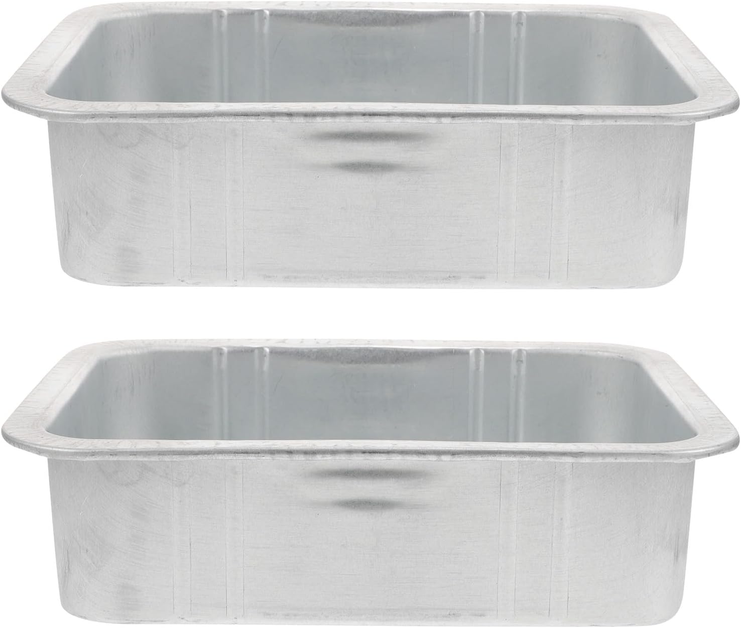Ciieeo 2pcs Small Zinc-Plated Oil Drain Pan Automotive Waste Engine Drip Tray Parts Cleaning Basin for Garage and Vehicle Maintenance