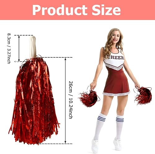 Vista 46 de Hooshing Pompones metálicos esponjosos, esponjosos, 12 unidades, 24 unidades, para equipo, deportes, fiesta de espíritu, adoptar un proceso