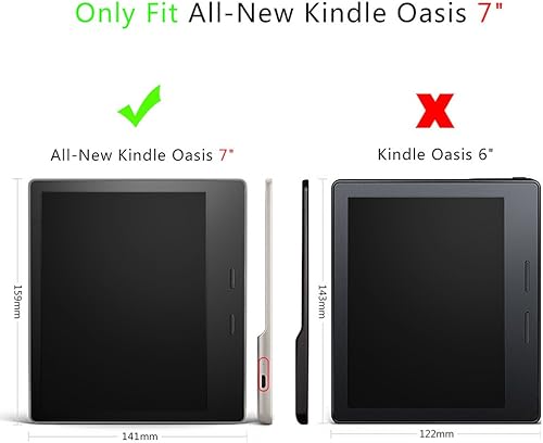 Miniatura 6 de Young me - Funda para Kindle Oasis (9 generación, versión 2017), funda protectora de gel TPU para Kindle Oasis E-Reader de 7 pulgadas (verde)