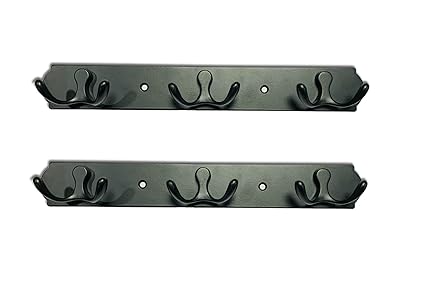METAHOLIC Hanger Hooks Plate | Size : 3 Bars | Color : Black Power Coated (4)