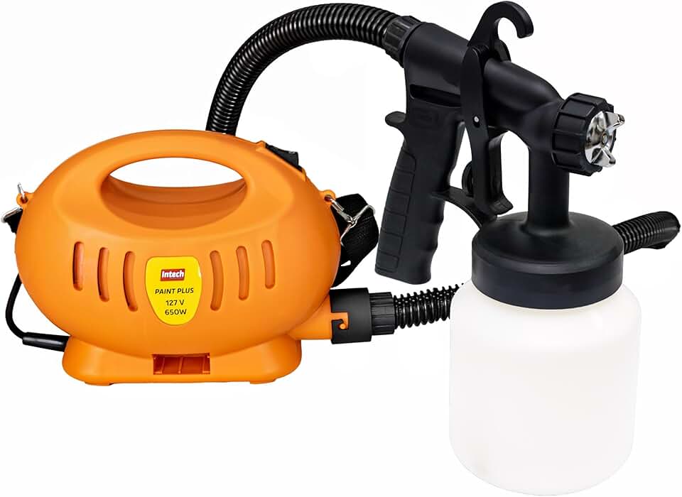 Pistola Pintura Eletrica Pulverizador Bico Metal PaintPlus-110V - Intech Machine