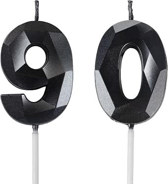 Velas De Cumpleaños Número 39 Negro - Decoración 3D Para Tarta, Para Hombres Y Mujeres