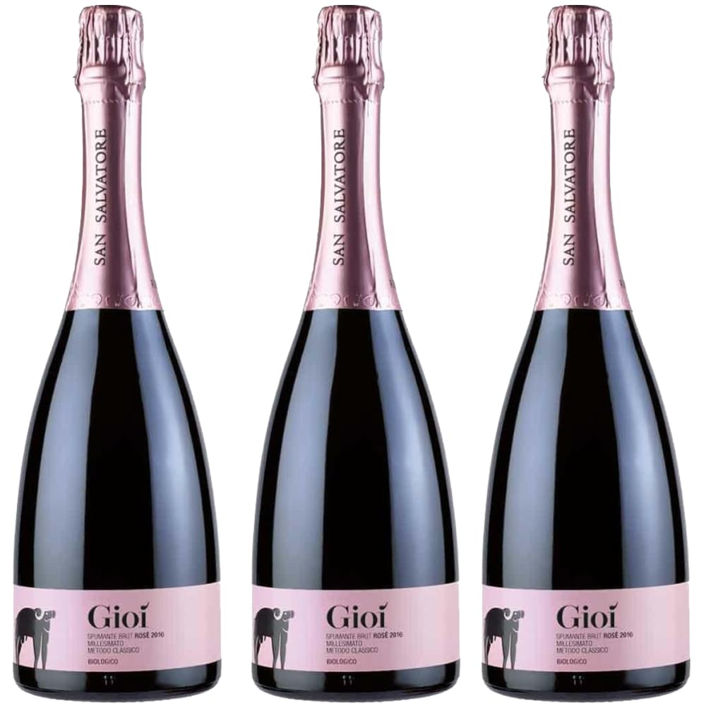 Spumante Metodo Classico Brut Rosè | Gioì | Tenuta San Salvatore | Paestum | Campania | 3 Bottiglie 75Cl | Idea Regalo