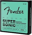 Fender Super 250 Chaînes de guitare électrique, acier nickelé, bout à billes, 250L .009-.042, 3-Pack | Ball-End, jauges .009-.042