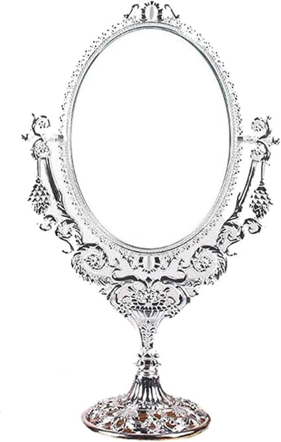 European Style Mirrors Makeup Desktop Princess Retro Oval Female Dressing Desk Top