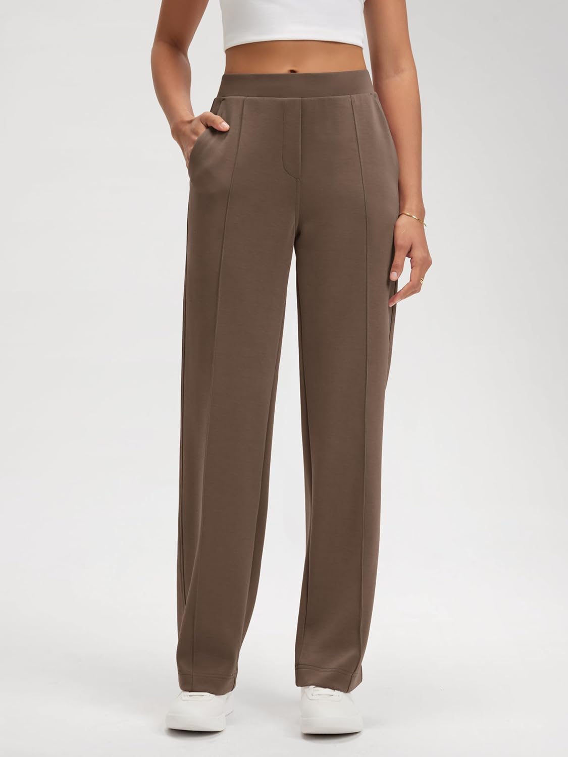 ODODOS Women's Modal Soft Classic Pants Mid Rise Pull-On Lounge Casual Work Pants with Pockets- 27" / 29" / 31" Inseam - Image 2