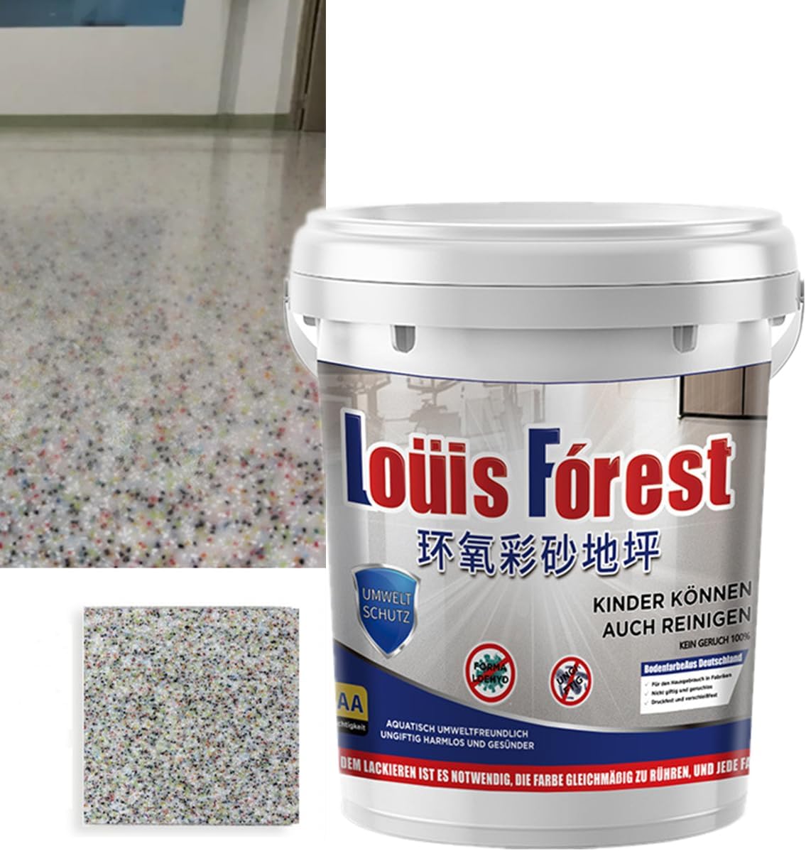 High-Gloss Marble Effect Epoxy Floor Coating,Epoxy Floor Paint for Garage,Self-Leveling Concrete Floor Paint,Quick-Dry Non-Slip Wear-Resistant Basement Waterproof Water-Based Paint