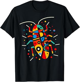 モダンアート風昆虫Tシャツ