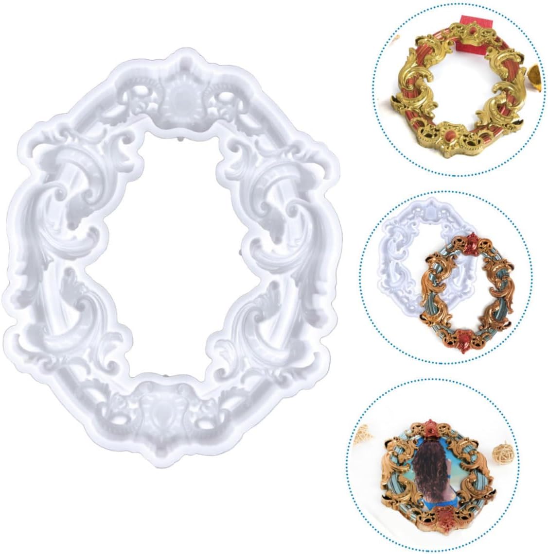 Silicone Photo Frame Mold for DIY Crafts Flexible Resin Casting Tool for Home Decor Durable and Reusable Photo Frame Making Mold for Creative Projects and Embellishments
