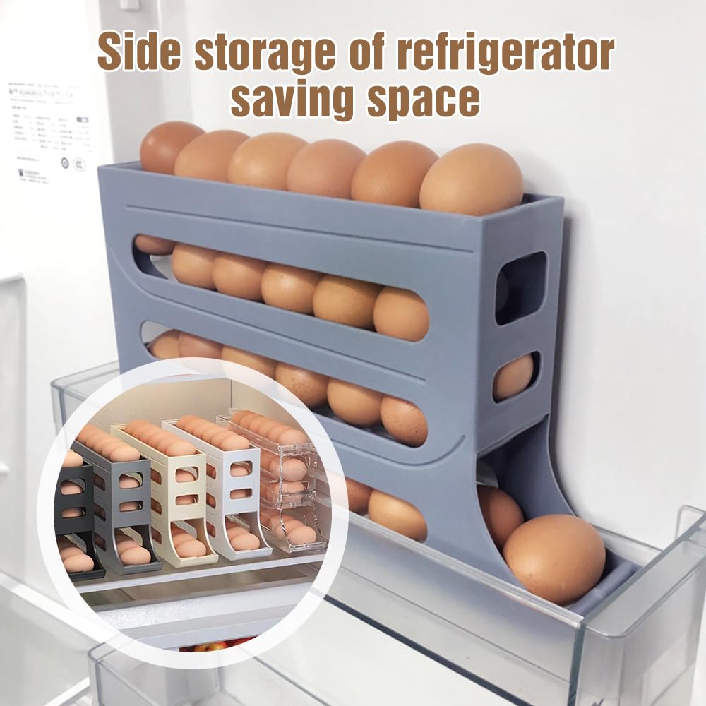 Boîte à œufs, Porte-œufs à 4 niveaux for réfrigérateur, distributeur d'œufs peu encombrant, rangement for œufs grande capacité