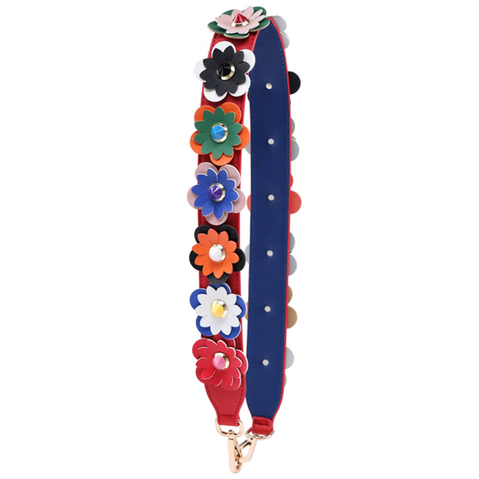 Łańcuszki do torebek, Akcesoria Do Nitów Luksusowe Torebki DIY Z Rączkami Torebka Łańcuszkiem Paski Crossbody(Red Blue,Gold hook)