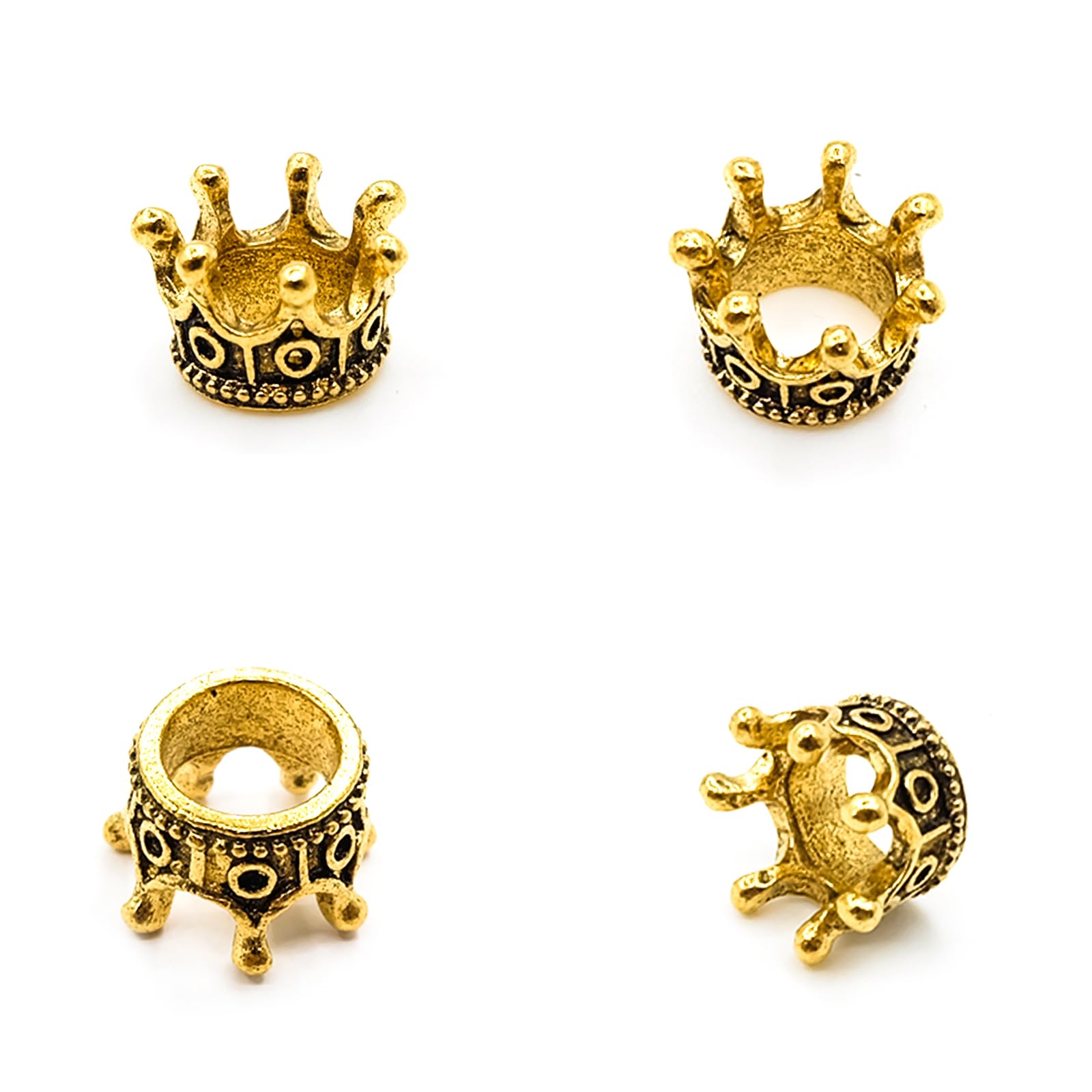 Mini Corone Charm Per Gioielli Fai Da Te - 150 Pezzi In Oro E Nero - Per Collane, Braccialetti, Orecchini - Foto 7