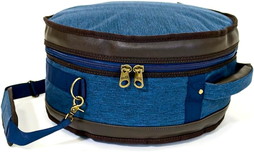 BARTON GSP Snare Drum Bag (Blue & Brown Oxford, 14 X 6.5)