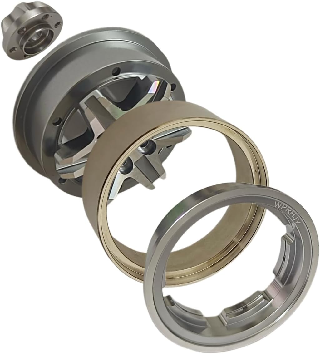Aluminum 1.9 Beadlock Wheels ，Cool Design Wheel Hub, Set of 4, for 1:10 RC Crawler Axial TRX4 TRX6 SCX10 II 90046 SCX10 III AXI03007 Redcat Gen7 Gen8 (Silver Titanium)